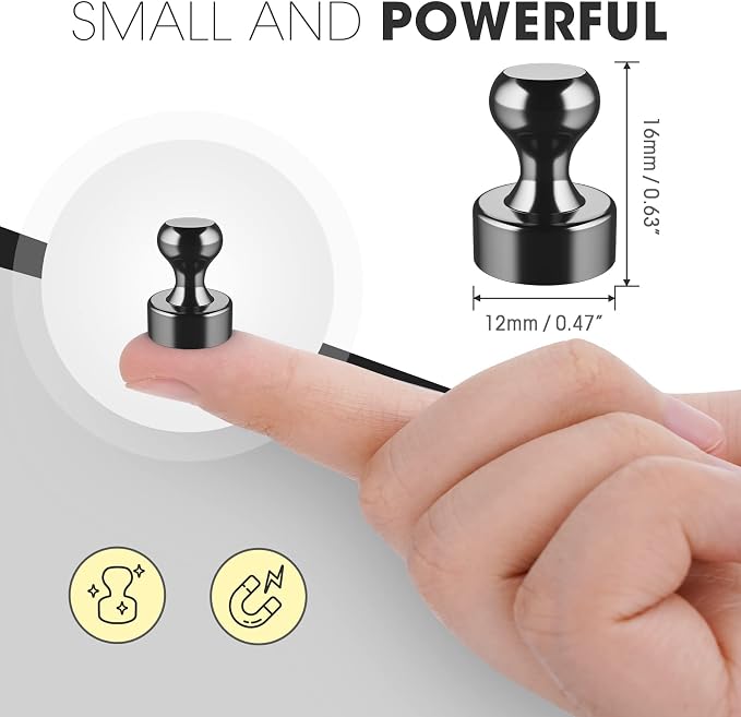 Grtard 24 Pack Magnetic Push Pins, Fridge Magnets - Image 2