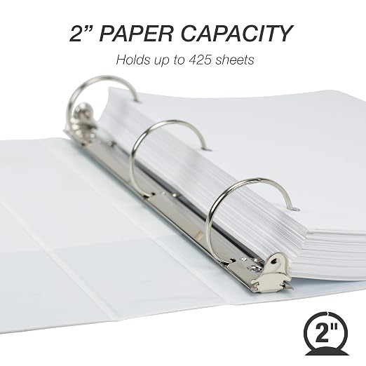 Samsill Economy 2 Inch 3 Ring Binder Bulk Pallet, Made in The USA, Round Ring - Image 4