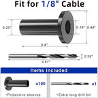 Steel DN Mate 100 Pack Cable Railing Protector Sleeves - Image 6