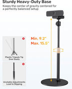 Upgraded Webcam Stand for Desk, Telescopic Webcam Tripod Mount - Image 4