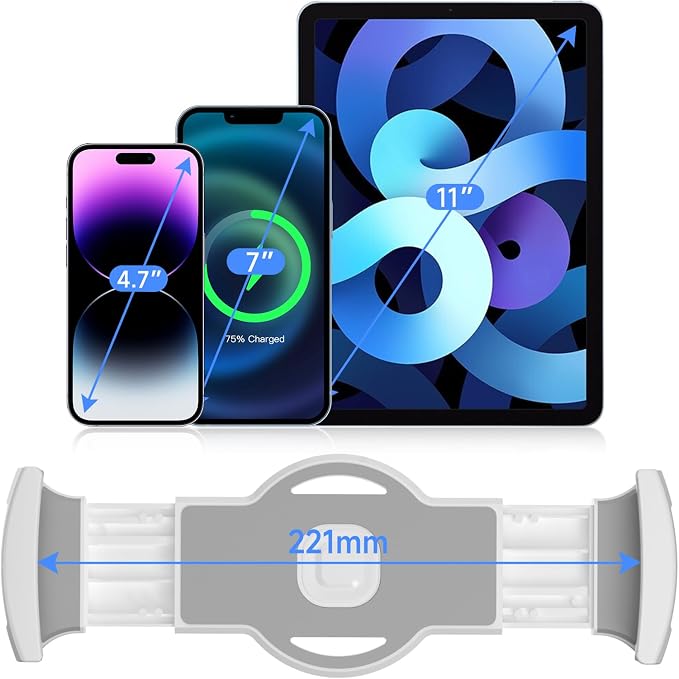 suptek Aluminum Tablet Desk Mount Stand 360° Flexible Cell Phone Holder - Image 9