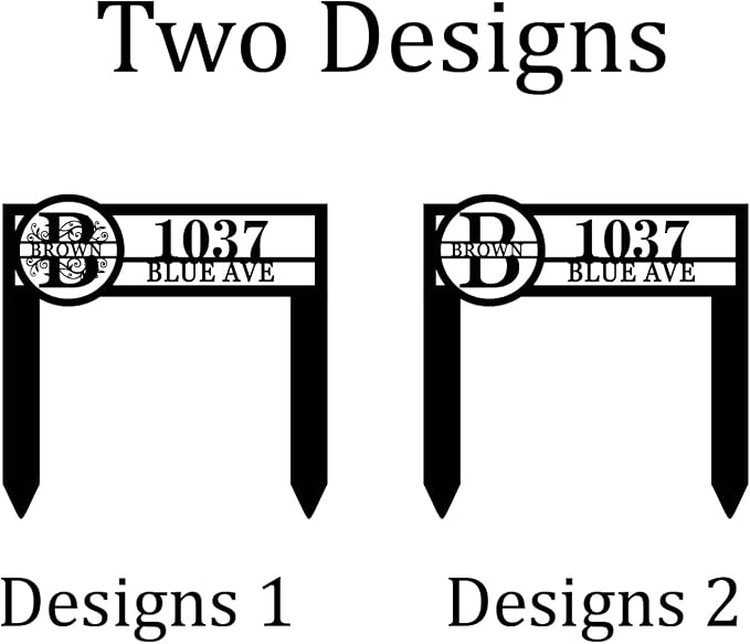 Personalized Metal Adress Sign - Image 2