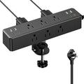 Flat Plug Desk Clamp Power Strip 10FT, 40W Total Fast Charging Station by AcozvinPowerStrip