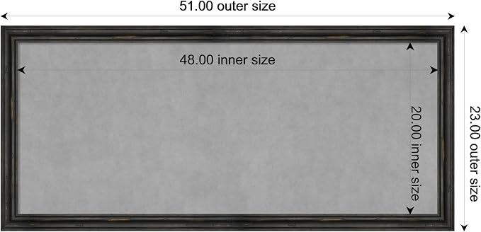 Amanti Art Black Framed Magnetic Board 23x51 Oversize Vision Board - Image 3