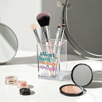 Vgrti Work Hard Be Nice to People Acrylic Cosmetic Pencil Pen Holder Cup - Image 3