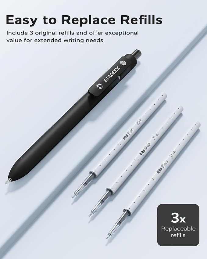 STAGEEK Black Gel Pens, Note Taking, School Supplies, Nurse Aesthetic - Image 2