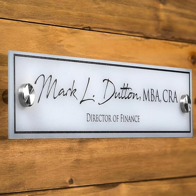 Personalized Office Door Sign, Custom Acrylic Name Plate - Image 2