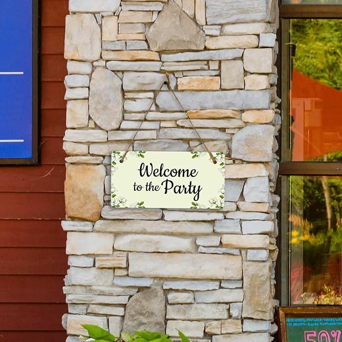 Signs ByLITA Magnolia White Personalized Hanging Wall or Door Sign | Custom - Image 2