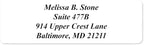 White Personalized Return Address Labels Without Dispenser - Image 5