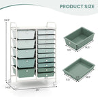 DORTALA 15-Drawer Rolling Storage Cart - Image 3
