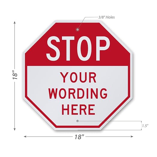 SmartSign Custom STOP Sign 18"x18" 3M Laminated EG Reflective 80 mil Aluminum - Image 9