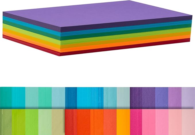 Index Cards 140-Count 5x8 Inch, 178GSM Heavyweight Set of 7 Colors Paper by Magecubiku