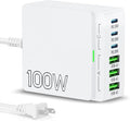 USB C Charger Block Charging Station: 100W 6 Port GaN Fast Charging Brick Hub by Gakezi