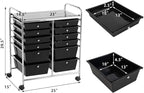 Giantex 12 Drawer Rolling Storage Cart Tools Scrapbook Paper Office School - Image 3
