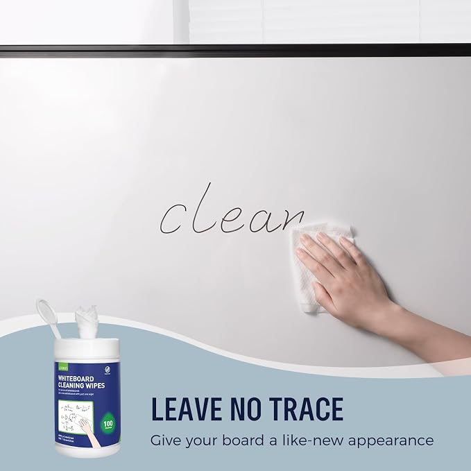 Loukin Whiteboard Cleaning Wipes, Dry Erase Board Cleaning Wipes, Non-toxic - Image 6