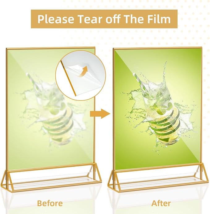 PPH-Sisy Acrylic Sign Holder 8.5 x 11, Double Sided Clear Display Stand - Image 4