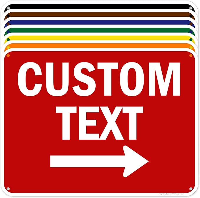 Custom Arrow, Custom Directional Sign, Right Arrow, 18x24 Inches, 55 mil thick by MySignCenter