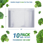 Amiff Silver Thermal Bubble Mailer, 18 x 22 Inches. 10 Pack Metallic Bubble - Image 2