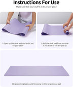 YSAGi Leather Desk Protector, Office Mat, Large Mouse Mat, Non-Slip PU Leather - Image 9