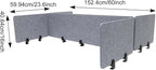 ReFocus Raw Clamp-On Acoustic Desk Divider Mounted Privacy Panel Set – Reduce - Image 2