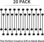 SOOOEC Black Magnetic Cable Ties, 20 Pack 7.2" Magnetic Cord Ties Cute Cloud - Image 6