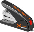 AFMAT Stapler for Desk, 50 Sheet Effortless Desktop Stapler Staple by AFMAT