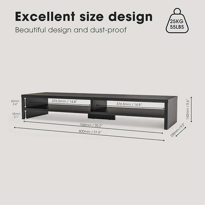 Fenge Monitor Stand, 31.5 Inch Computer Monitor Riser - Image 4