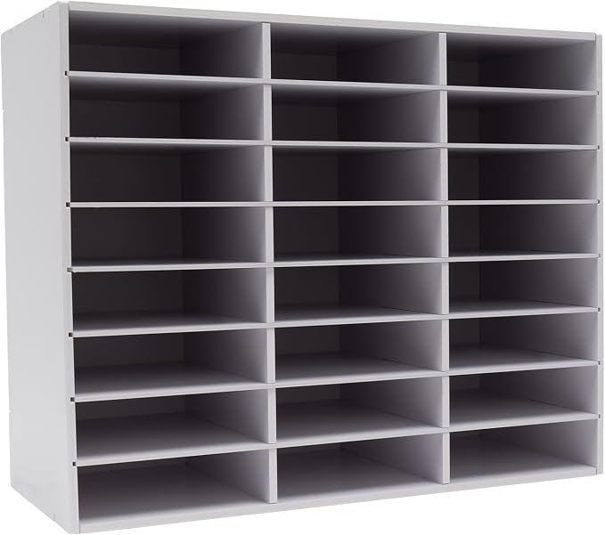 Literature Organizer with 24 Compartments | Adjustable Desktop File Sorter Mail - Image 6