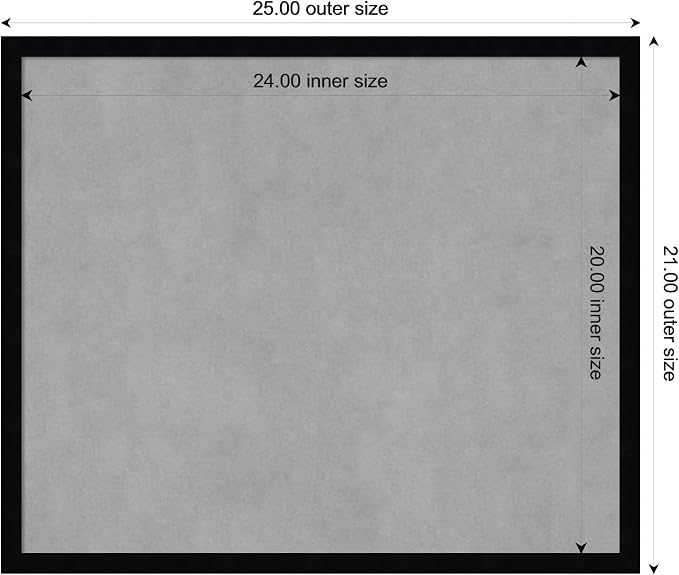 Amanti Art Black Framed Magnetic Board 21x25 Medium Vision Board - Image 3