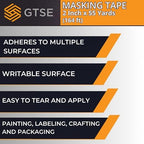 GTSE Masking Tape, Bulk Contractors Pack, 2 inch x 55 Yards, 24 Rolls, Full - Image 6