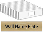 NIUBEE 12 Pack Acrylic Wall Name Plate Holder 2x8 Inch, Door Name Plates Set by NIUBEE