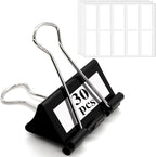 30 Pack Binder Clips with Labels, 2.4 Inch Extra Large Binder Clips Big Paper by Cologo