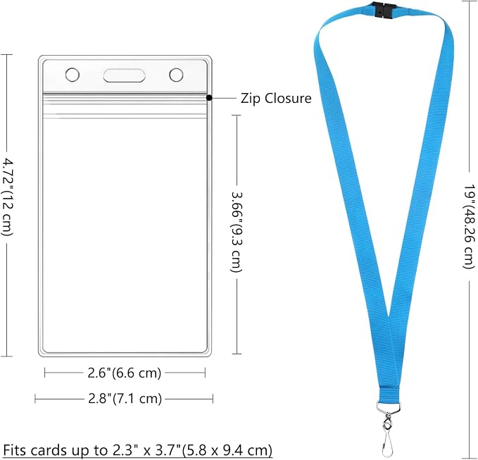 12-Pack Sky Blue Breakaway Lanyards - Image 3