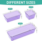 WOWBOX 9 Pack Clear Drawer Organizer Set, Acrylic Drawer Storage Trays - Image 2