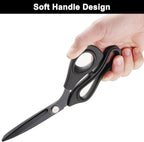 Zicolu 9 inch Black Office Scissors All Purpose, Sewing Scissors - Image 3