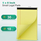 10 Pack Yellow Legal Pads 5x8 Small Note Pads, Writing Pads - Image 2