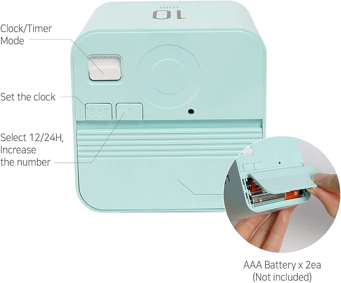 mooas Multi Cube Timer Clock, Rotating Flip Gravity Sensor Time Management - Image 6