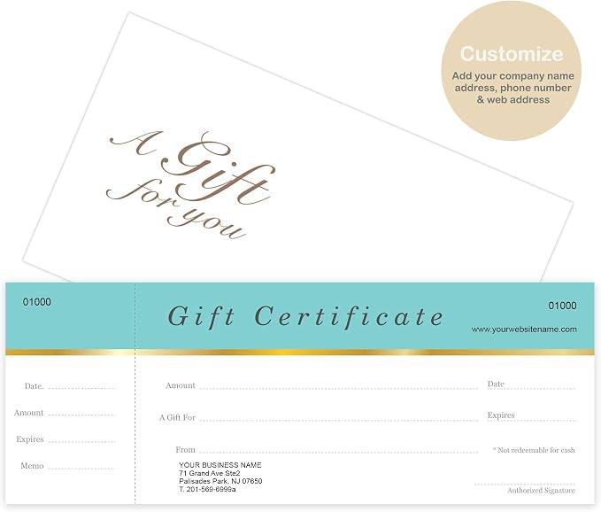 IMPACTONLINEPRINTING Custom Gift Certificates Cards - Image 2