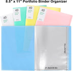 Phyxin 40-Pocket Portfolio Binder Organizer, Binder Sheet Protectors 8.5" x 11" - Image 3