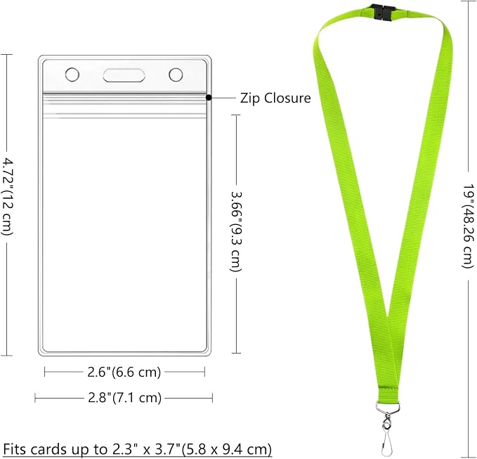 12 Pack Apple Green Breakaway Lanyards - Image 3
