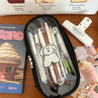 Cute Puppy Japanese Pencil Case Clear Case Large Capacity Canvas PVC Aesthetic - Image 6