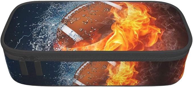 American Football Ball Themed Pencil Case Big Capacity Storage Pencil Pouch - Image 9