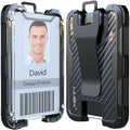 LIUGX Carbon Fiber Badge Holder, ID Card Holder by LIUGX