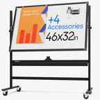Rolling Dry Erase Board 46 x 32 by KAMELLEO