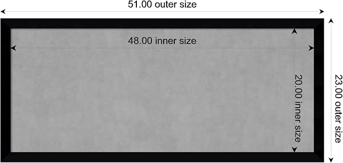 Amanti Art Black Framed Magnetic Board 23x51 Oversize Vision Board - Image 3