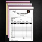 Personalized Invoice Book Custom 2 Part/3 Part Receipt Book Quote Estimate - Image 2