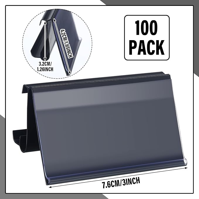 Kathfly 100 Pcs Wire Shelf Label Holders Compatible - Image 2