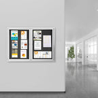 SWANCROWN Weather Resistant Enclosed Bulletin Board Felt Displays Boards Wall - Image 8
