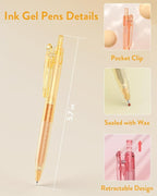 Four Candies 12Pack 0.5mm Quick Dry Retractable Gel Pen Set, Cute Transparent - Image 9