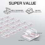 KGROTE 100PCS Cable Clips, Adhesive Wire Clips Strong Cord Clips Wire Holders - Image 2